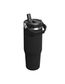 The IceFlow™ Flip Straw 2.0 Tumbler | 30 OZ Black 2.0