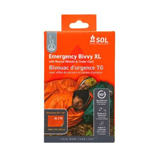 Emergency Bivvy XL with Rescue Whistle - Orange