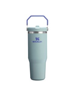 The IceFlow&trade; Flip Straw 2.0 Tumbler | 30 OZ Blue Cactus