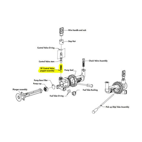 C/Part DF Pump (All) Poppet Assembly
