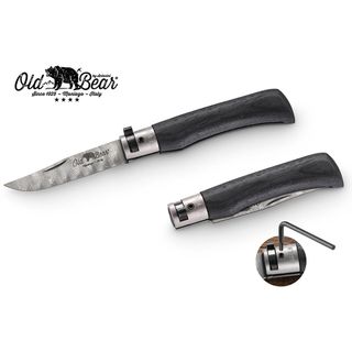 Old Bear Black Laminated Handle Damascus (M)