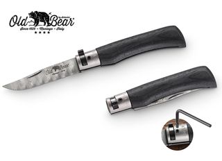Old Bear Black Laminated Handle Damascus (M)