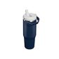 The IceFlow Flip Straw 2.0 Tumbler | 30 OZ | 0.89 L | Dark Navy