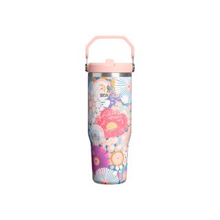 The IceFlow Flip Straw 2.0 Tumbler | 30 OZ | 0.89 L | Sorbet Wildflower