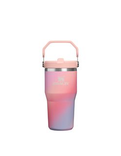 The IceFlow&trade; Flip Straw 2.0 Tumbler | 20 OZ Sunset Spiral