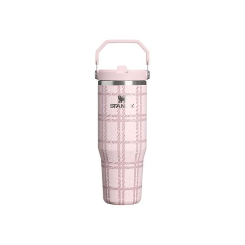 The IceFlow&trade; Flip Straw 2.0 Tumbler | 30 OZ | 0.89 L | Blossom Plaid