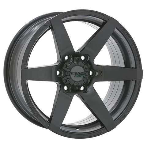 A6055 18x9.5 6/139.7 +20P SHOGUN SATIN BLACK (U4B-106.1)