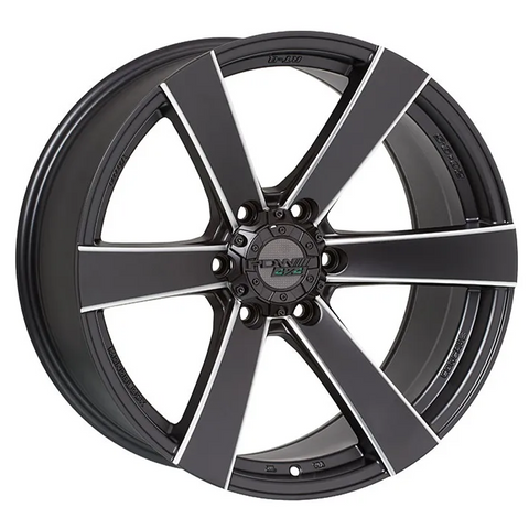 A6091 20x9.5 6/139.7 +18P MATT BLK/MILLED SPOKE CHANGE EJ-1U4B (106.1)