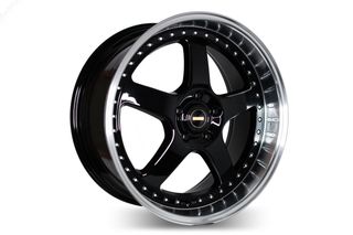 A5195 20x8.5 5/120 +40P FORGEAUTO FA5 BLACK/ MACHINED LIP (MI/B 69.6)