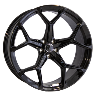 P1338 22x10 5/112 +20P 23 RS6 CLEAR POWDER GLOSS BLACK (U8B_66.45)