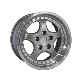 P2075 18x8.5 5/130 +52P PORSCHE CUP POWDER SILVER MACHINED LIP (71.6)