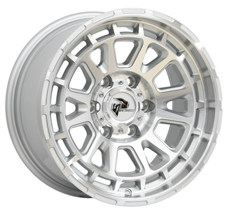 A5699 17X9 6/139.7 +12P PDW BRUTAL FLOW FORMED SILVER MACHINED
