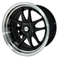 B7899R 17x9 5/114.3 +15P ANZ JUPITER GLOSS BLACK MACHINED LIP (73.1)