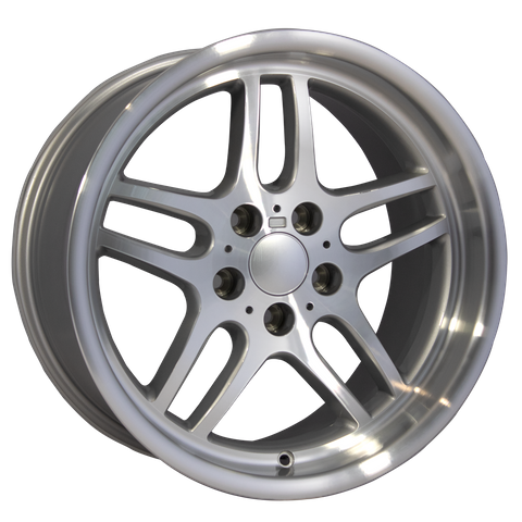 P5061 18x9.5 5/120 +25P BMW SILVER/ MACHINED LIP (MS_74.1)