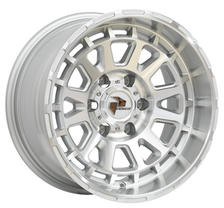 A5699 17X9 6/139.7 -22N PDW BRUTAL FLOW FORMED SILVER MACHINED (110.2)