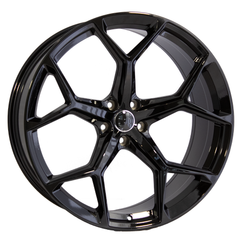P1338 23x10 5/112 +20P 23 RS6 CLEAR POWDER GLOSS BLACK (U8B_66.45)