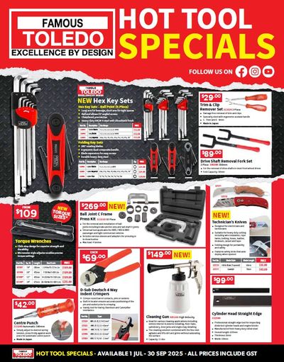 TOLEDO HOT TOOL SPECIALS JUL-SEP 25