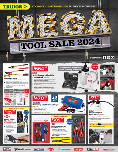 TRIDON MEGA TOOL SALE OCT-DEC 24