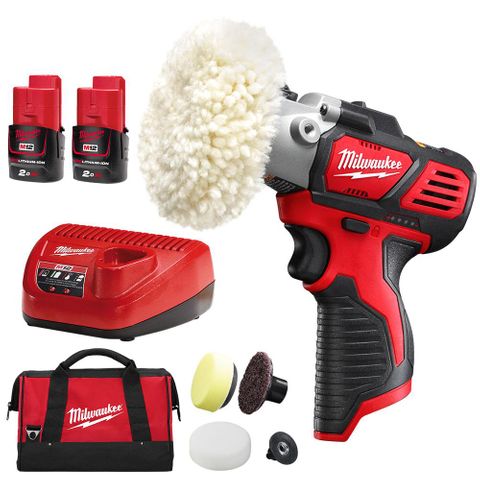 MILWAUKEE M12 12V 2.0AH LI-ION CORDLESS SPOT POLISHER / DETAIL SANDER KIT