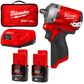 MILWAUKEE M12 FUEL 12V 2.0AH LI-ION STUBBY 1/2" IMPACT WRENCH KIT