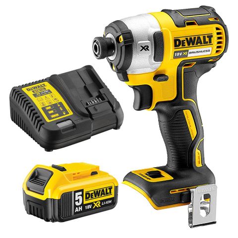 DEWALT 18V 5.0AH XR LI-ION BRUSHLESS IMPACT DRIVER KIT