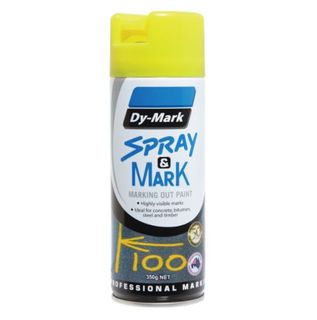 SPRAY & MARK MARKING OUT PAINT – FLURO YELLOW 350G