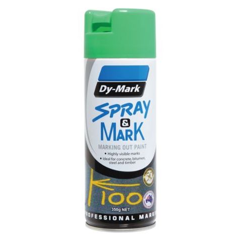 SPRAY & MARK MARKING OUT PAINT – FLURO GREEN 350G