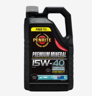 PENRITE PREMIUM MINERAL 15W-40 ENGINE OIL - 5LTR