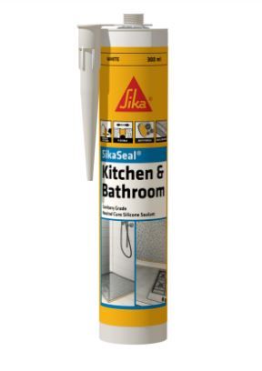 SIKASEAL KITCHEN & BATHROOM SILICONE SEALANT &ndash; CLEAR 300ML