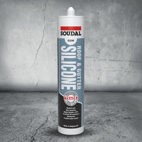 SOUDAL ROOF & GUTTER SILICONE - GREY 300ML