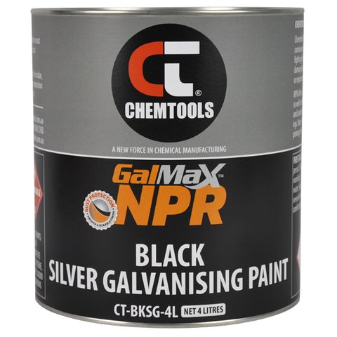 CHEMTOOLS NPR GALVANISING PAINT - GLOSS BLACK - 4LTR