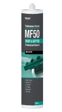 MACSIM TRADEMAN MF50 ROOF & GUTTER PROFESSIONAL SEALANT - BLACK 300ML