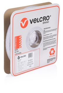 VELCRO BRAND 25MM PRESSURE SENSITIVE 0172 TAPE LOOP – WHITE 25MTR