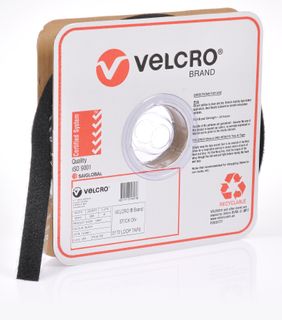 VELCRO BRAND 25MM PRESSURE SENSITIVE 0172 TAPE LOOP – BLACK 25MTR