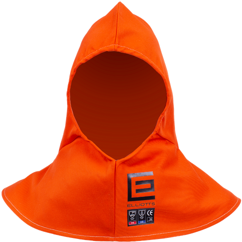 ELLIOTTS PROBAN WELDERS HOOD WITH GUSSETS - ORANGE