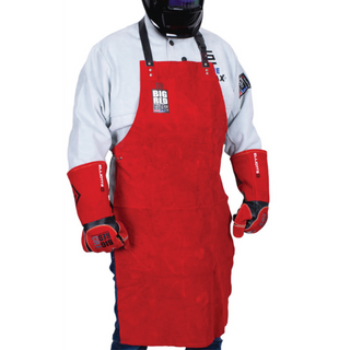 ELLIOTTS BIG RED LEATHER BIB STYLE APRON