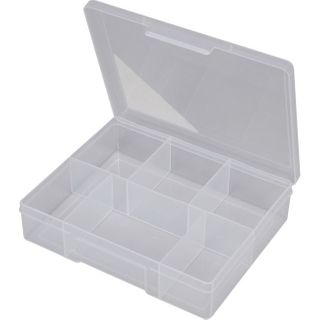 FISCHER 6 COMPARTMENT STORAGE BOX - CLEAR