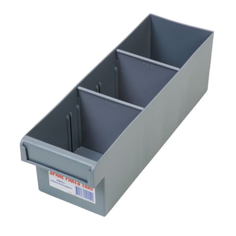 FISCHER 300MM SMALL PARTS TRAY WITH DIVIDERS – GREY