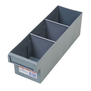 FISCHER 300MM SMALL PARTS TRAY WITH DIVIDERS – GREY