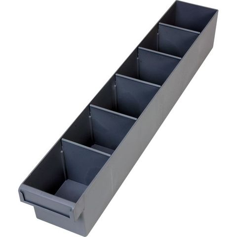 FISCHER 600MM MEDIUM PARTS TRAY WITH DIVIDERS – GREY