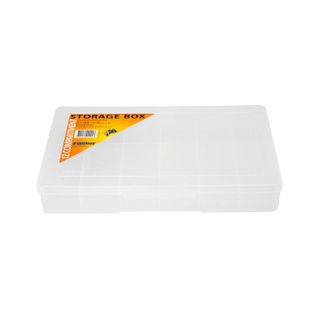 FISCHER 12 COMPARTMENT STORAGE BOX - CLEAR