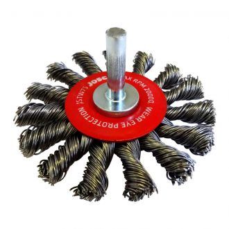 JOSCO 75MM HIGH SPEED TWISTKNOT 6.35MM WHEEL BRUSH