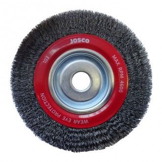 JOSCO 200MM X 28MM MULTI BORE CRIMPED WHEEL BRUSH