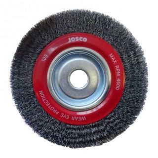 JOSCO 200MM X 28MM MULTI BORE CRIMPED WHEEL BRUSH