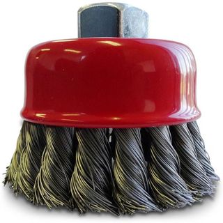 JOSCO 75MM MULTI THREAD XHD STEEL TWISTKNOT CUP BRUSH