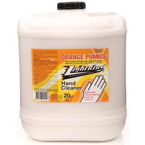 LIGHTNING ORANGE HAND CLEANER WITH PUMICE - 20L