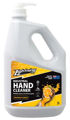 LIGHTNING ORANGE HAND CLEANER WITH PUMICE – 4L