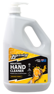 LIGHTNING ORANGE HAND CLEANER WITH PUMICE – 4L