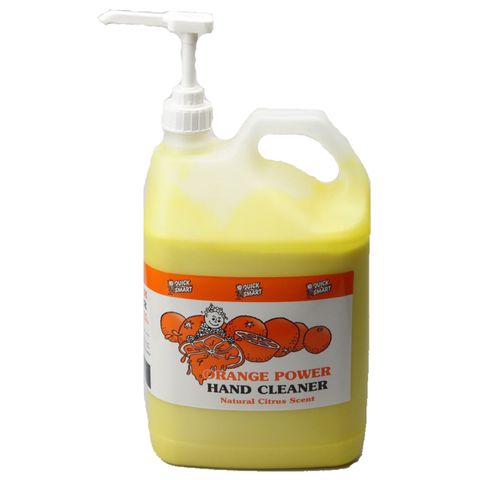 QUICK SMART ORANGE POWER HAND CLEANER PUMP PACK - 5LTR