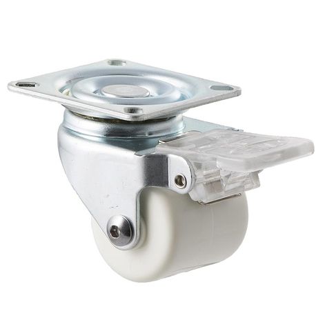 FALLSHAW N SERIES 40MM ULTRA LOW MOUNT SWIVEL CASTOR WITH BRAKE - 90KG